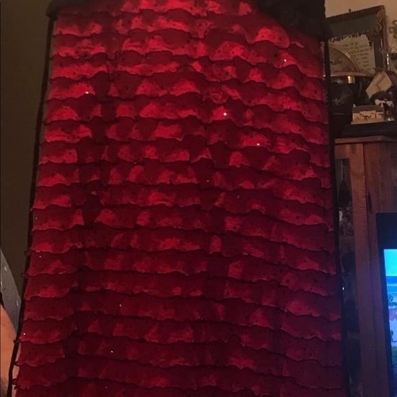 Red/Black Ruffle Dress - Picture 2 of 2